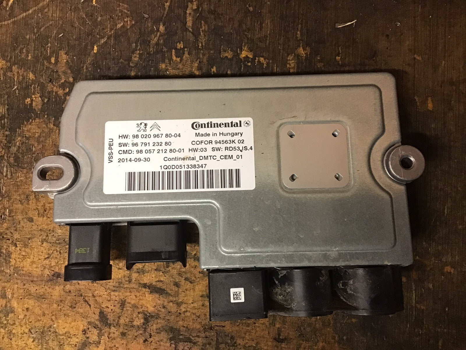 PEUGEOT CITROEN STOP START ECU MODULE 9679123280 2010-2015