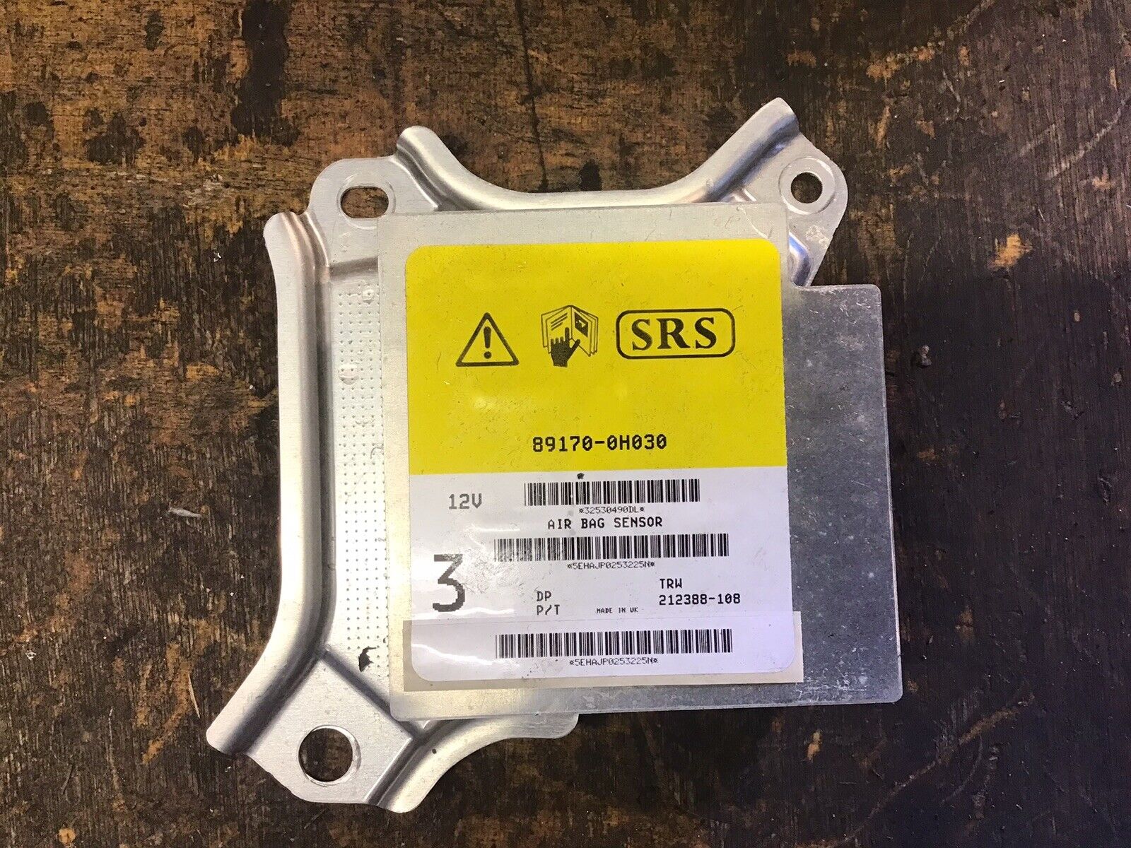 TOYOTA AYGO MK1 PEUGEOT 107 AIR BAG MODULE SENSOR ECU 89170-0H030 2005-2014