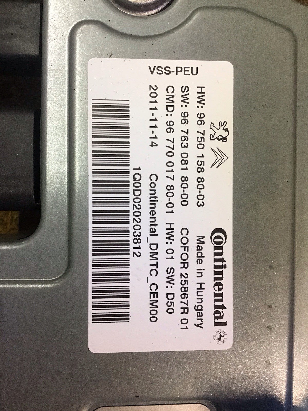 PEUGEOT CITROEN STOP START ECU MODULE 9675015880 2010-2015