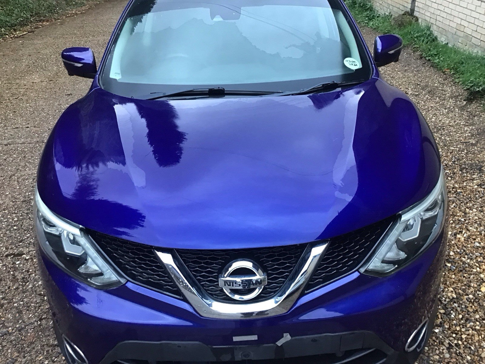 NISSAN QASHQAI J11E BONNET INK BLUE METALLIC PAINT CODE RBN 2013-2017
