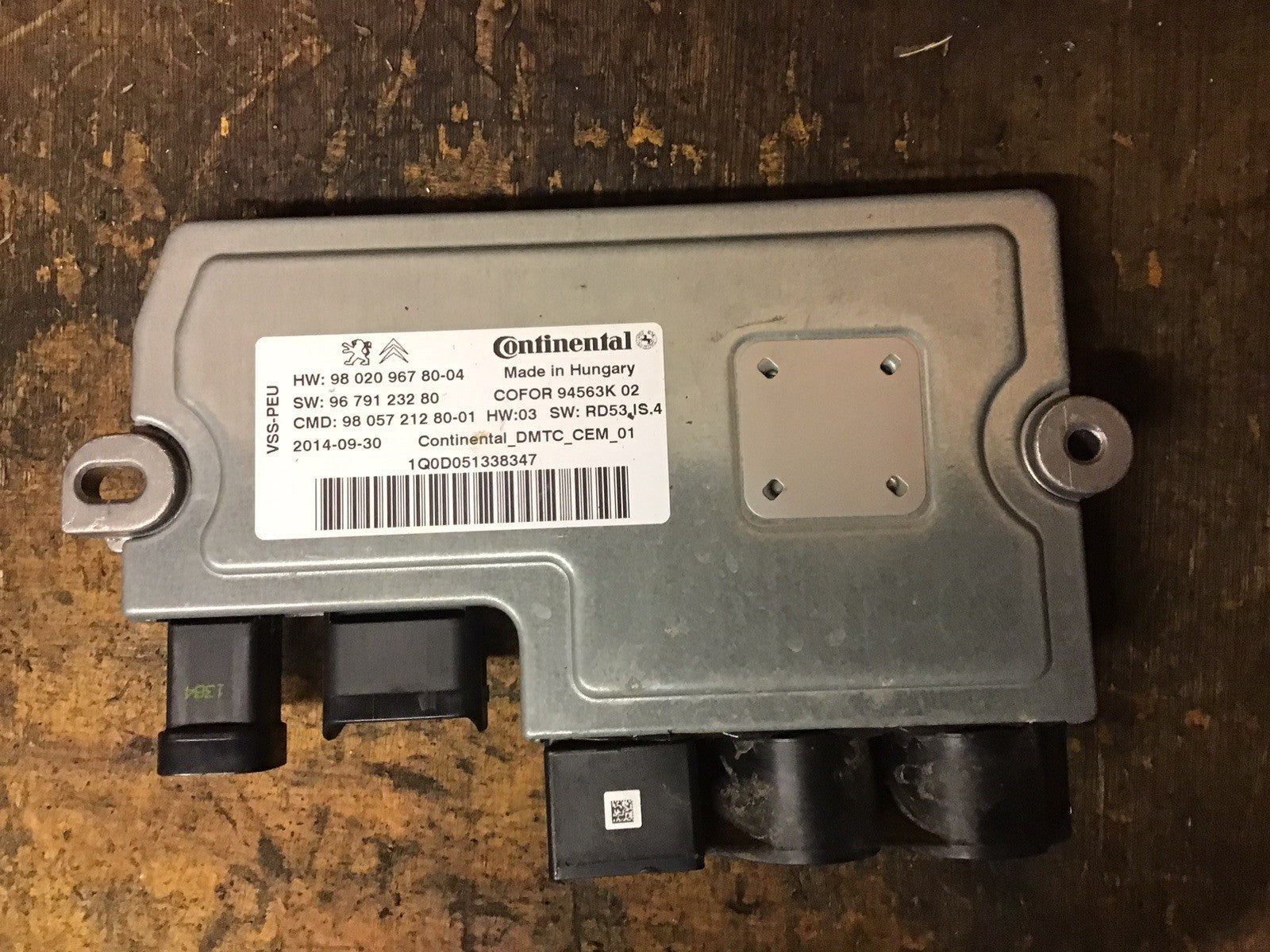 PEUGEOT CITROEN STOP START ECU MODULE 9679123280 2010-2015