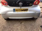 TOYOTA AYGO MK1 REAR BUMPER SATIN SILVER 1E7 2005-2012