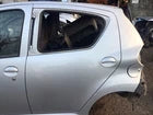 TOYOTA AYGO MK1 PASSENGERS SIDE REAR DOOR SATIN SILVER CODE 1E7 2005-2014