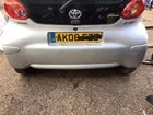 TOYOTA AYGO MK1 REAR BUMPER SATIN SILVER 1E7 2005-2012