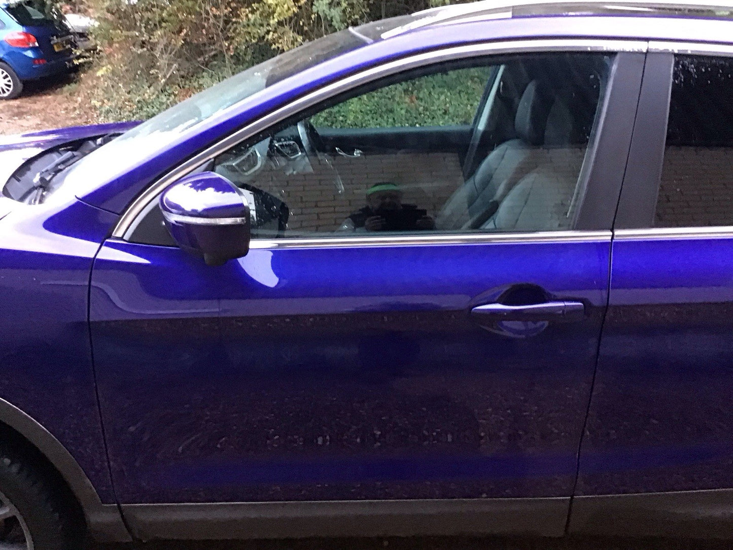 NISSAN QASHQAI J11 PASSENGER SIDE FRONT DOOR INK BLUE METALLIC BRN 2014-2020