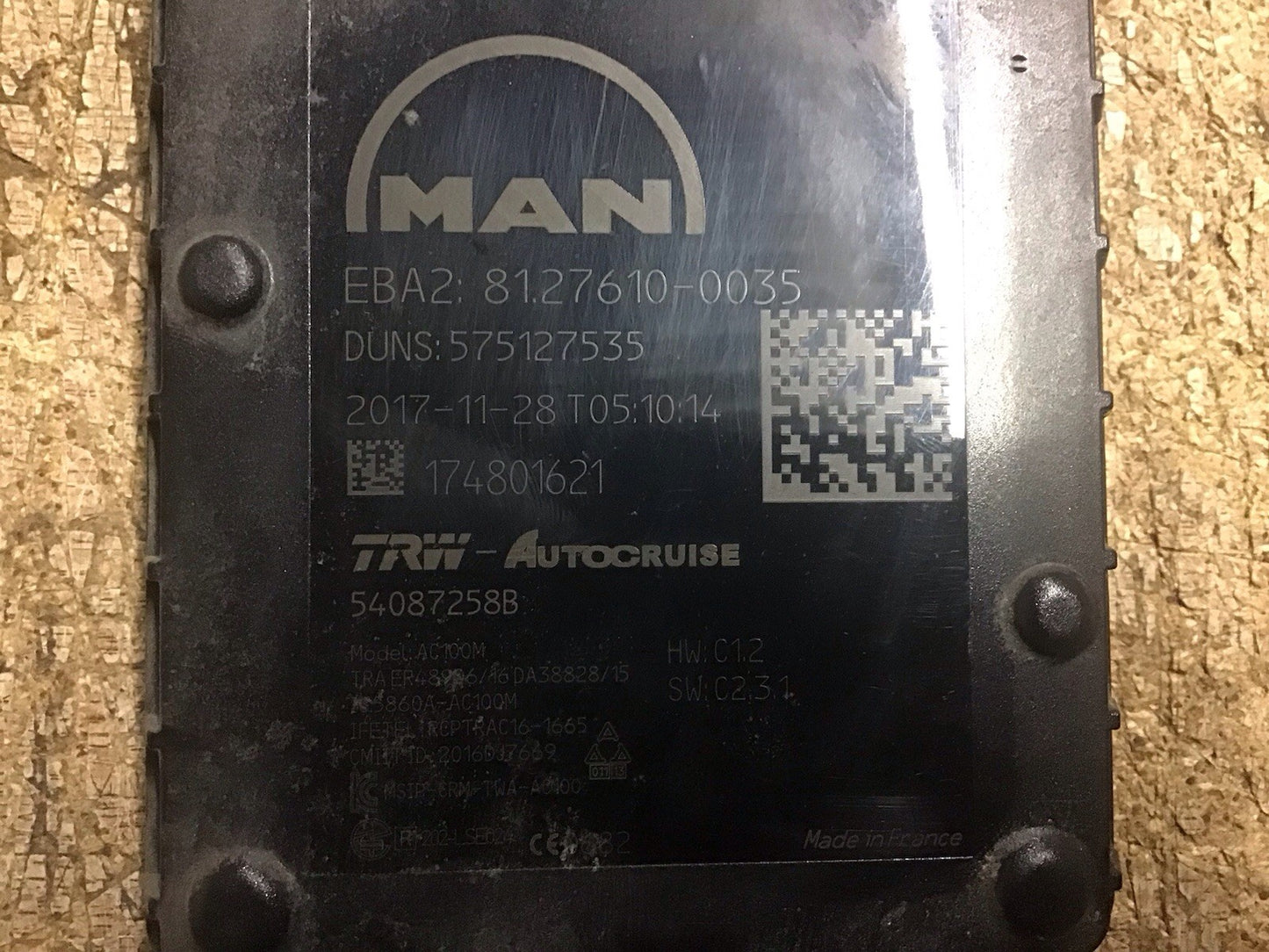 MAN TGX TGS DISTANCE SENSOR UNIT 81.27610-0035 81276100035 2015-2020