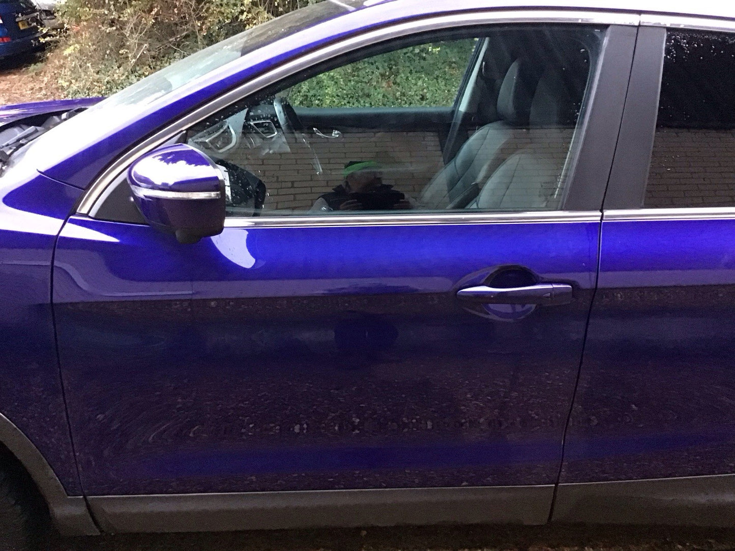 NISSAN QASHQAI J11 PASSENGER SIDE FRONT DOOR INK BLUE METALLIC BRN 2014-2020