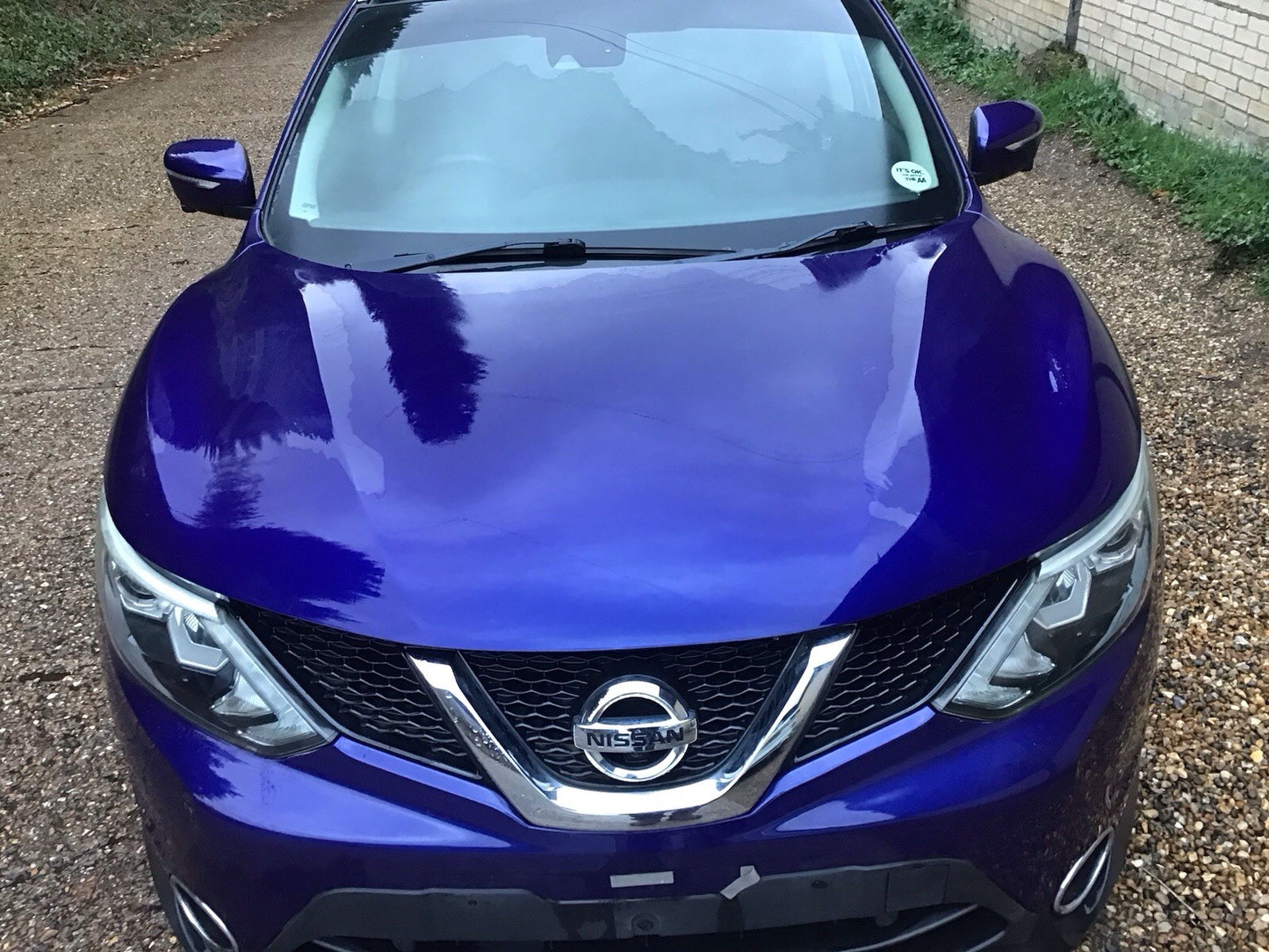 NISSAN QASHQAI J11E BONNET INK BLUE METALLIC PAINT CODE RBN 2013-2017