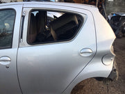 TOYOTA AYGO MK1 PASSENGERS SIDE REAR DOOR SATIN SILVER CODE 1E7 2005-2014