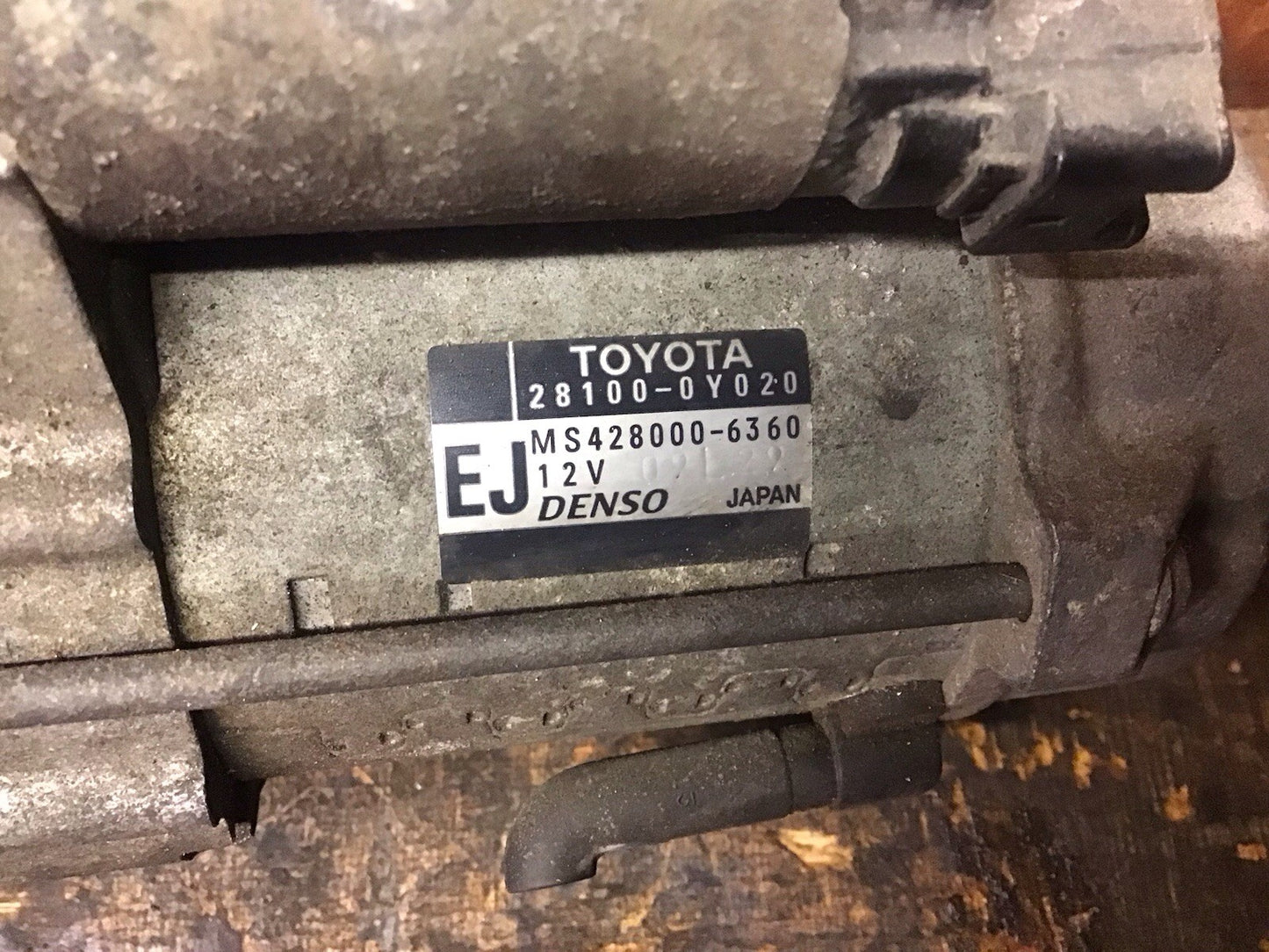 TOYOTA YARIS MK2 1.3 PETROL STARTER MOTOR 28100-0Y020 6 SPEED 2006-2011