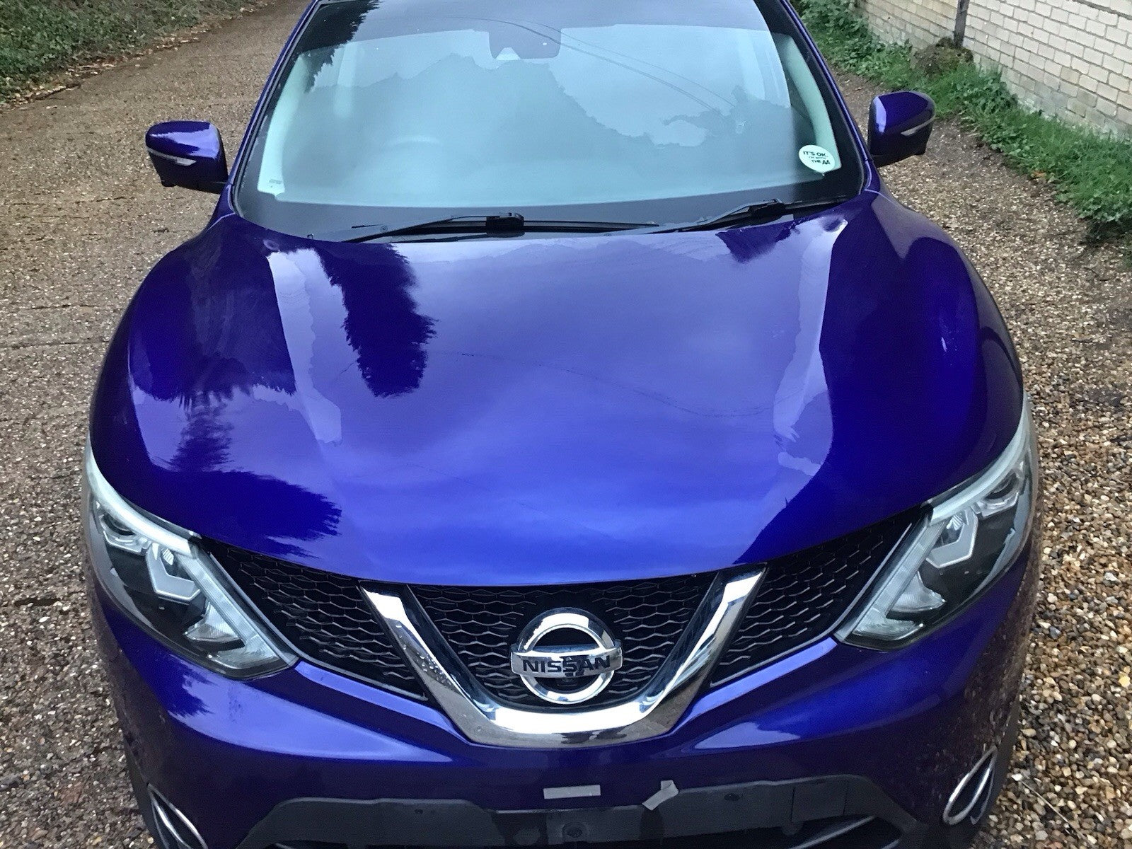 NISSAN QASHQAI J11E BONNET INK BLUE METALLIC PAINT CODE RBN 2013-2017