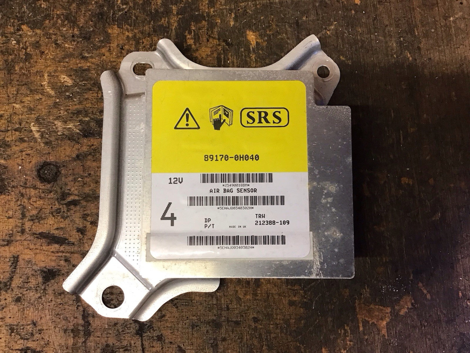 TOYOTA AYGO MK1 PEUGEOT 107 AIR BAG MODULE SENSOR ECU 89170-0H040 2005-2014