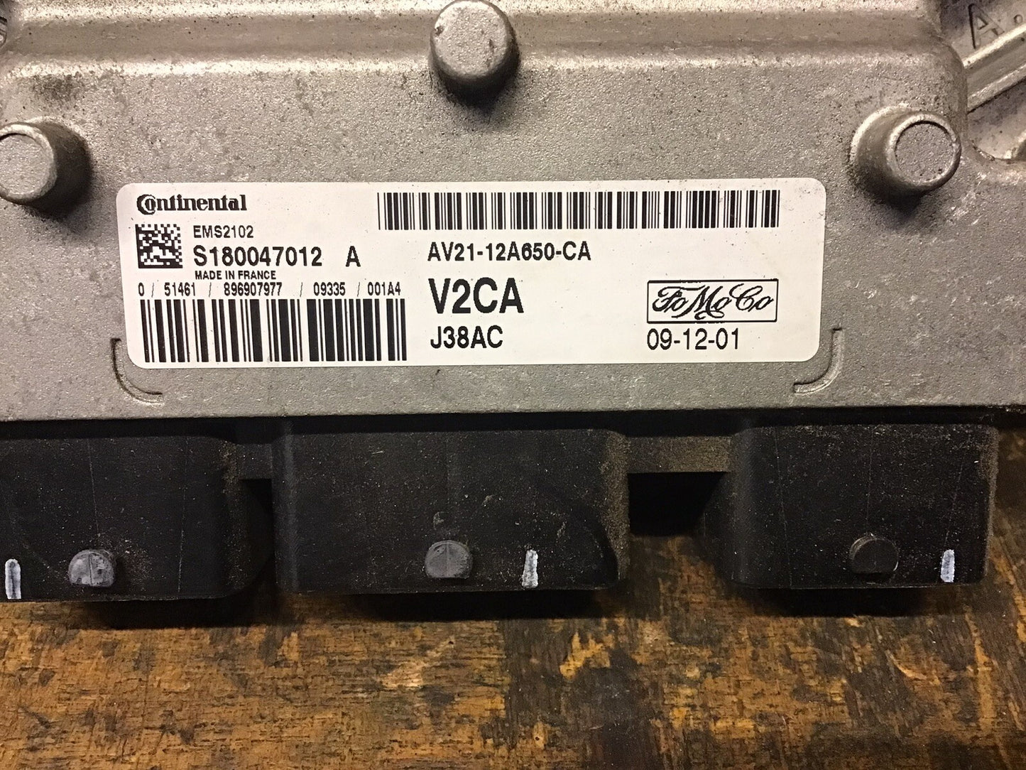 FORD FIESTA MK7 1.25 PETROL ENGINE ECU AV21-12A650-CA V2CA 2009-2012