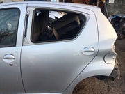 TOYOTA AYGO MK1 PASSENGERS SIDE REAR DOOR SATIN SILVER CODE 1E7 2005-2014