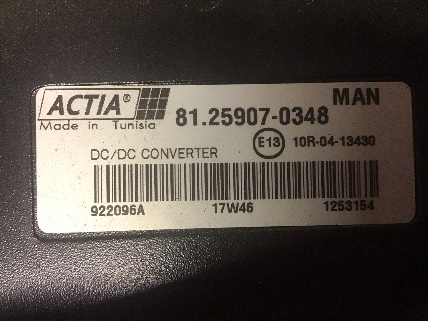 MAN TGX TGS TRANSFORMER CONVERTER 81.25907-0348 AC-DC  2015-2020