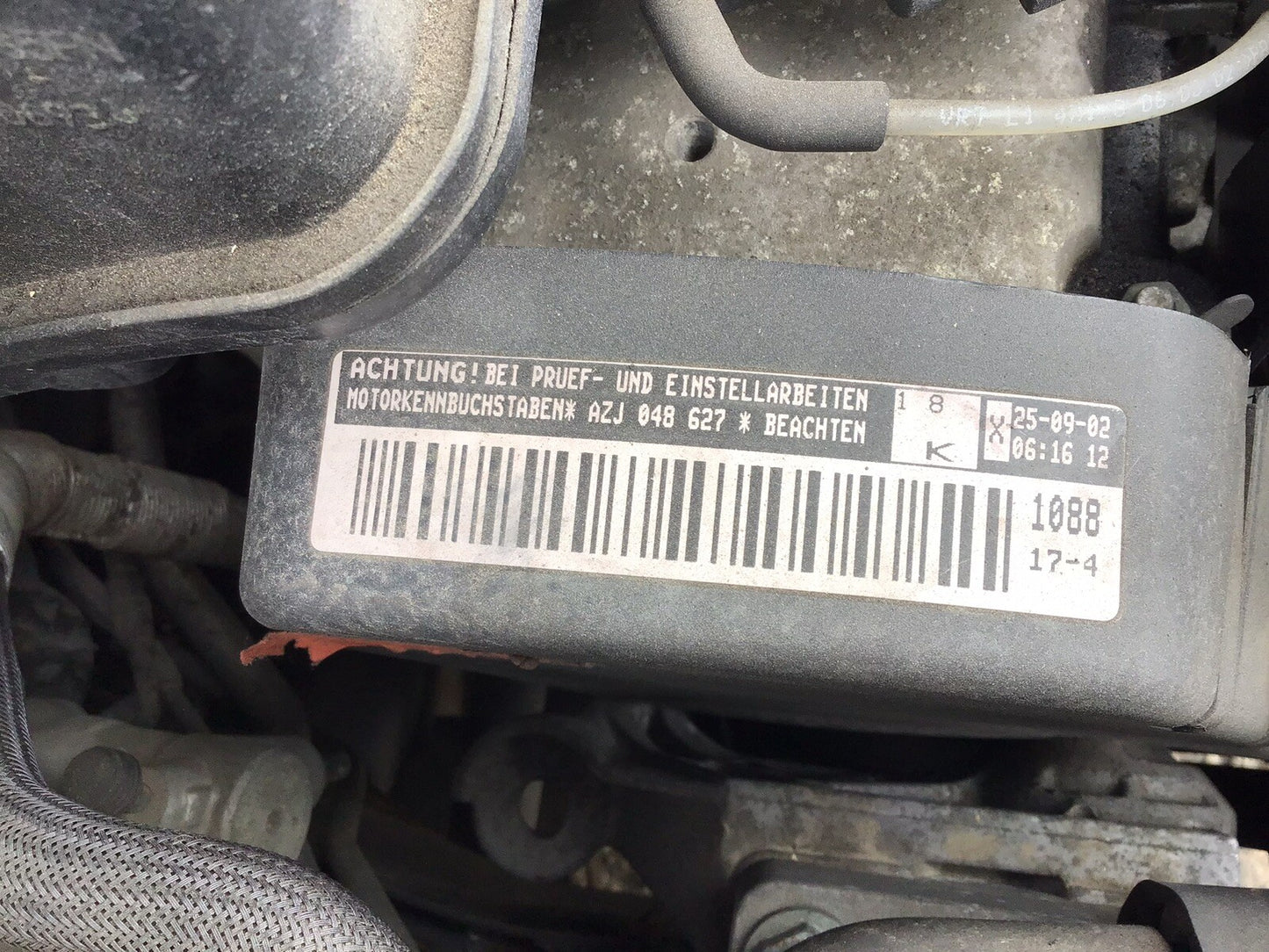 VOLKSWAGEN GOLF MK4 2.0 PETROL ENGINE CODE AZJ 91000 MILES