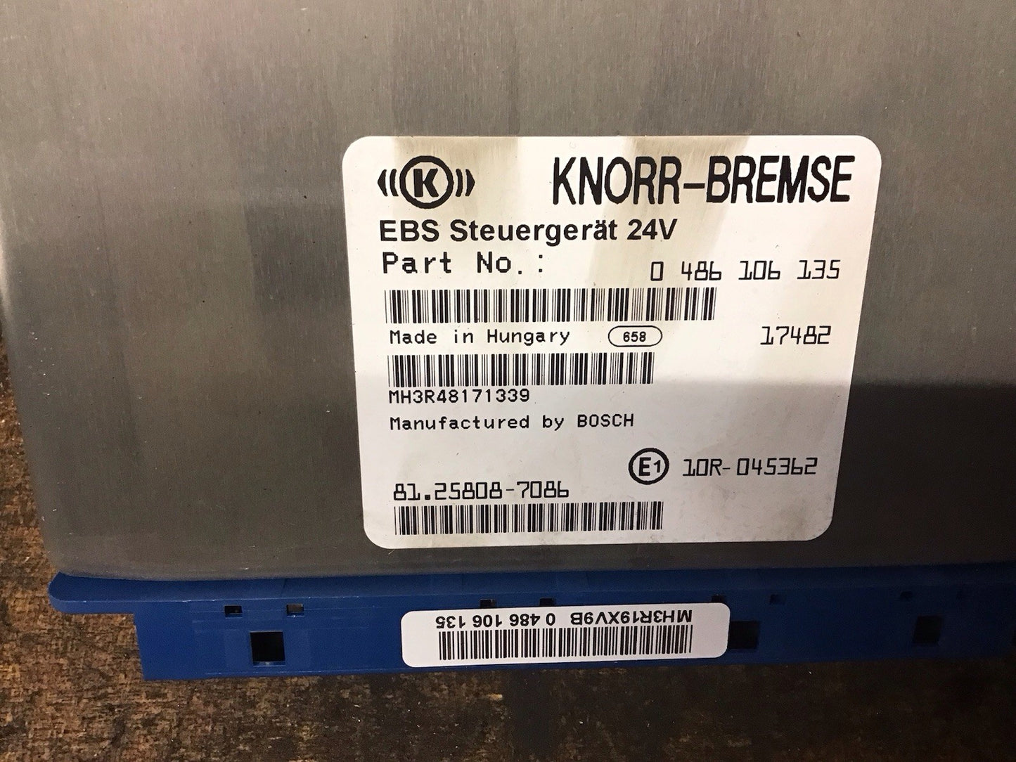 MAN TGX TGS EBS CONTROL UNIT 81.25808-7086 KNORR-BREMSE 0486106135 2015-2020