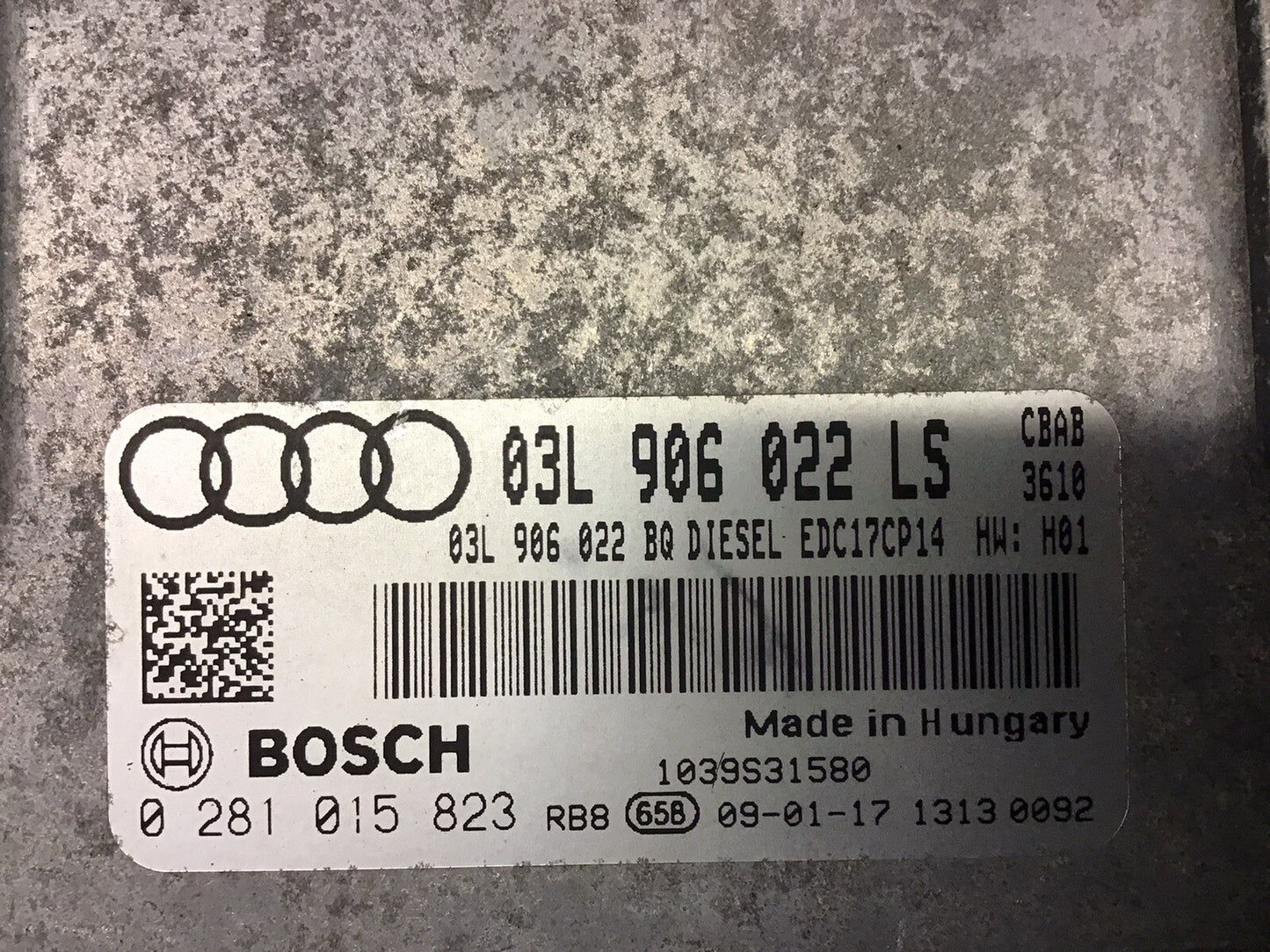 VOLKSWAGEN GOLF MK6 2.0 DIESEL ENGINE CONTROL UNIT ECU 03L906022LS CBAB 2009-12