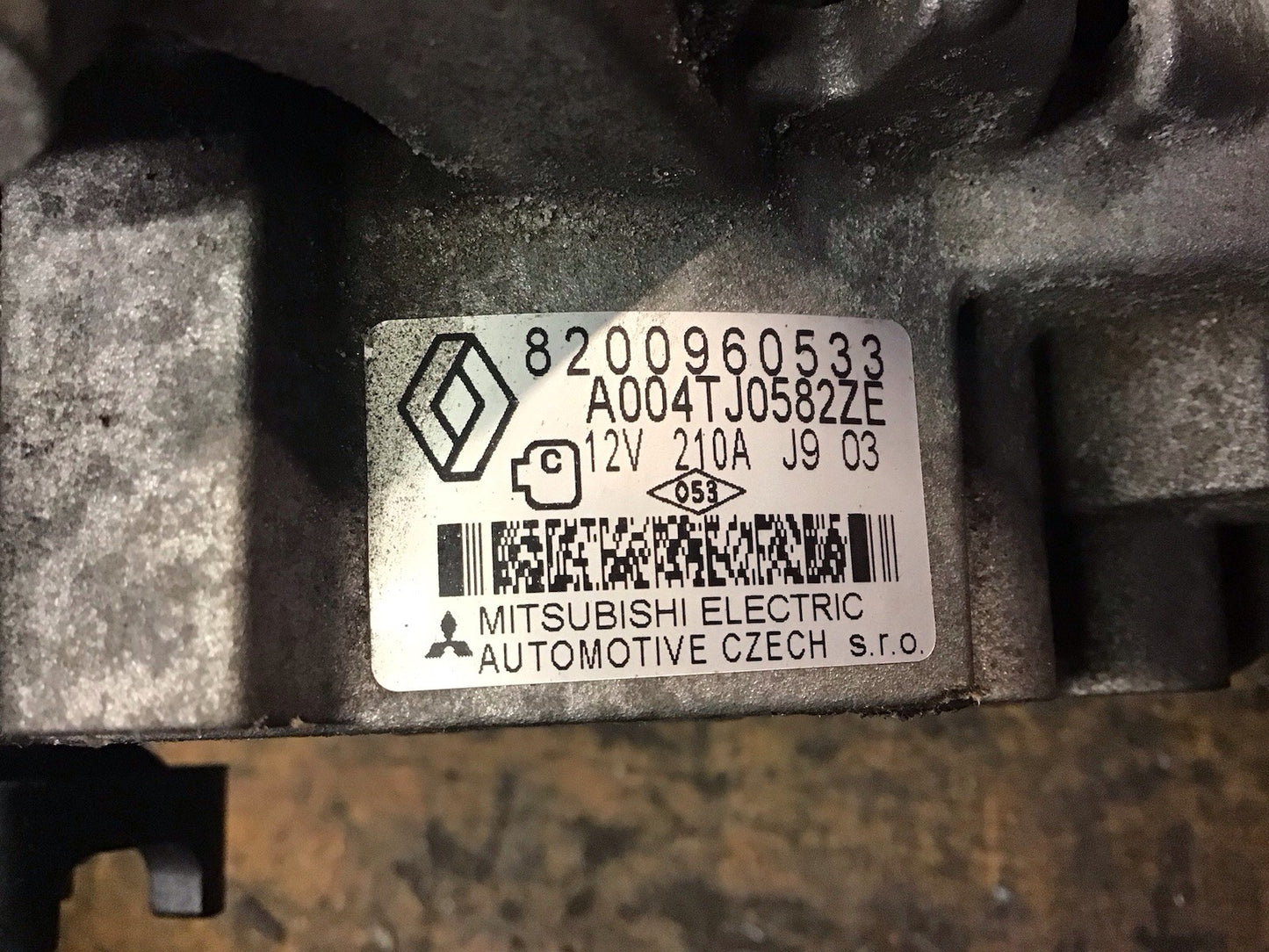 RENAULT LAGUNA MK3 1.5 DCI DIESEL ALTERNATOR 8200960533 2007-2015