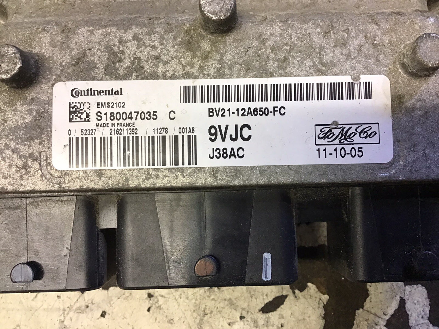 FORD FIESTA MK7 1.25 PETROL ENGINE ECU BV21-12A650-FC 9VJC 2008-2012